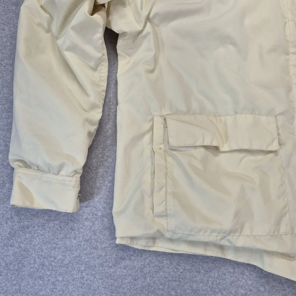 Vintage Stussy 8 Ball Jacket Mens M Cream Navy Color block Y2K Streetwear